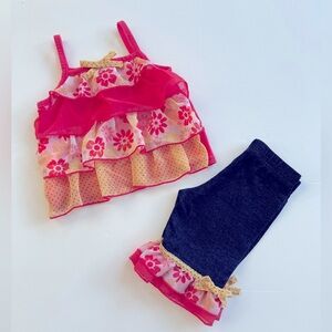 Infant, 18 month 2 piece short and halter set.